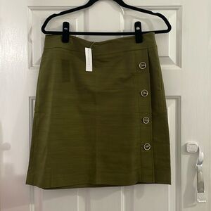 Ann Taylor Green Button Skirt